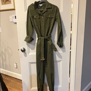 Olive Green Utility Jumpsuit